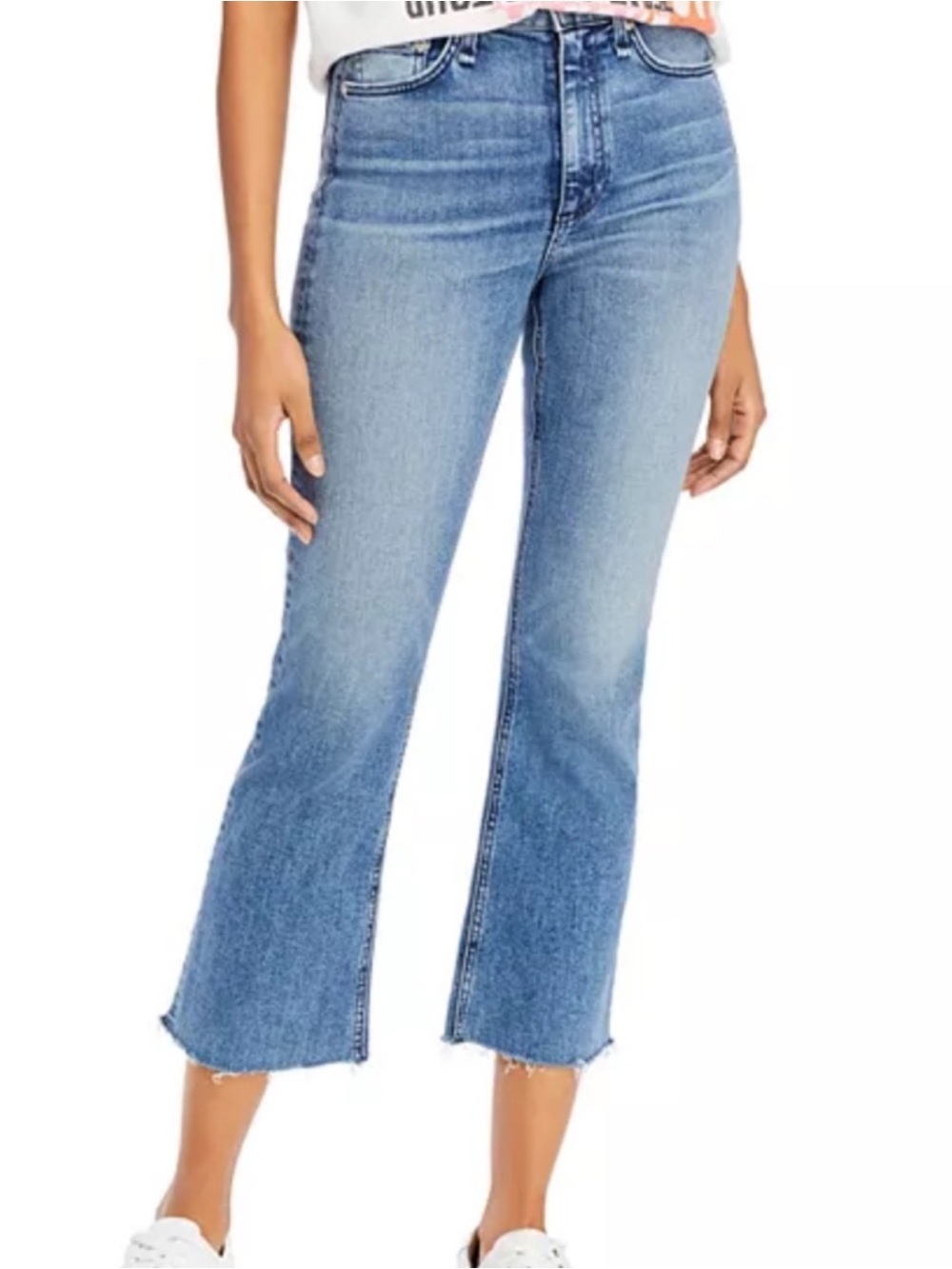 rag & bone Nika High Rise Crop Flare Jean in Freya